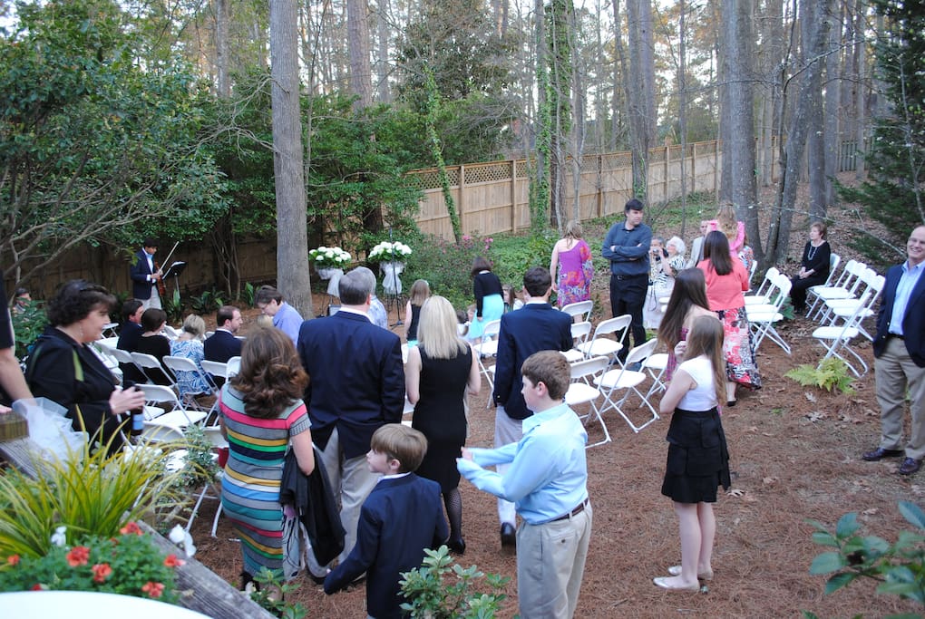 A March 9th backyard wedding