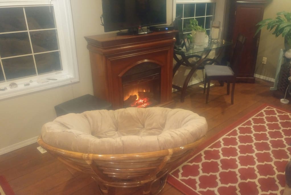 The perfect place to warm up after a day playing in the snow!