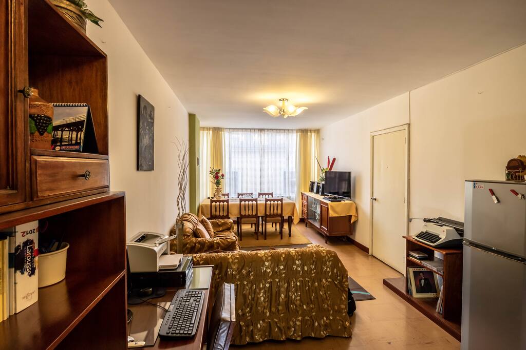 Living room, dinning room and studio