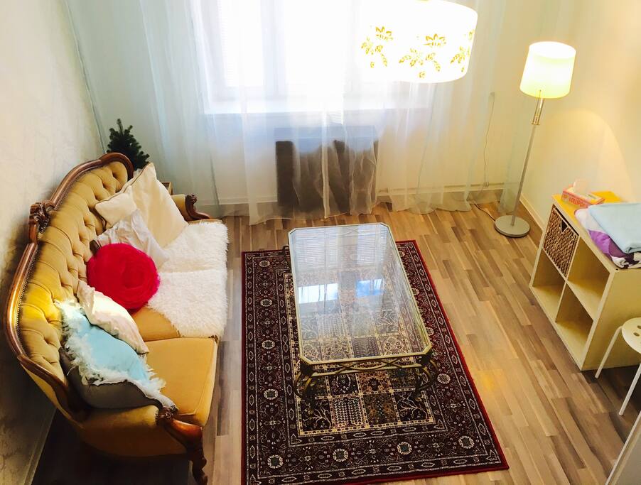 Living area, seen from the additional sleeping ground.