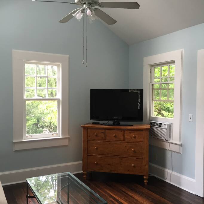 LR has Vaulted Ceiling, Skylight and Fan.
