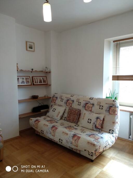 A sofa can be easily converted into a bed with Ikea matress 140х200