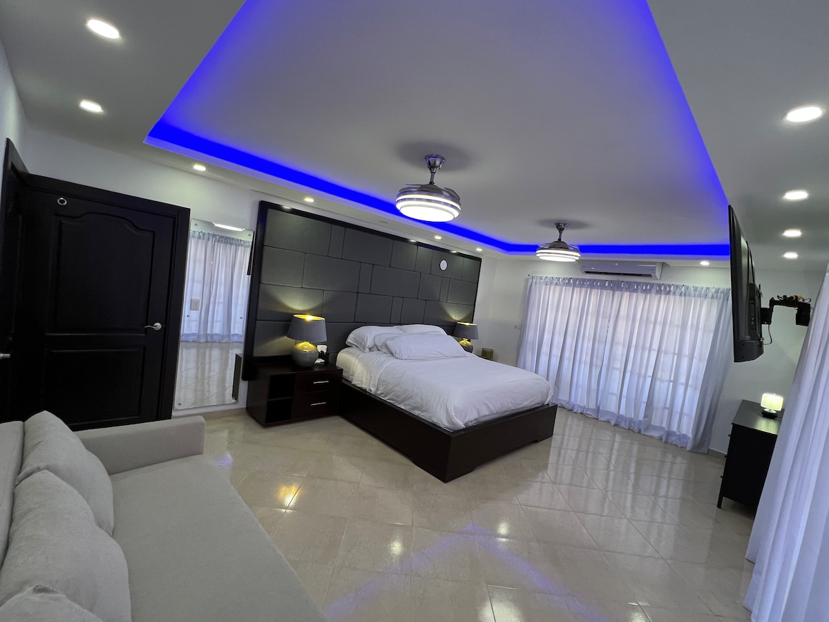 Waterpark Villa with water slide and waterfall