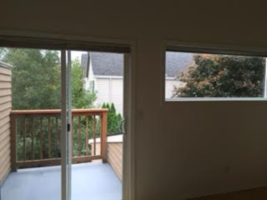 Balcony off your bedroom.
