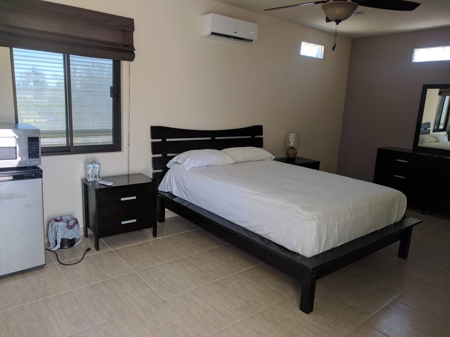 Clean and modern furniture and finishes.
