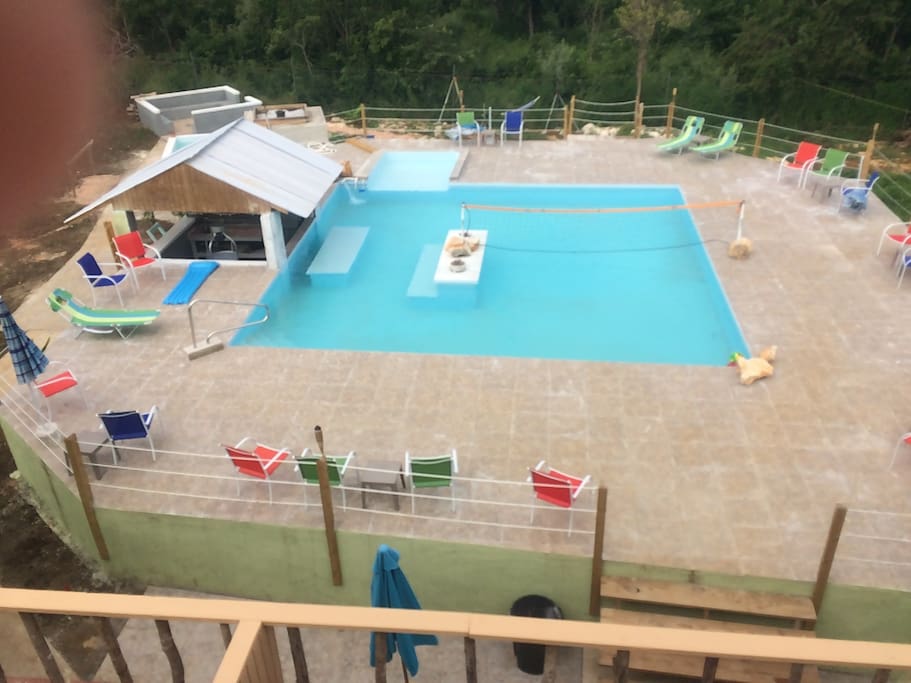 first floor pool and swim up bar