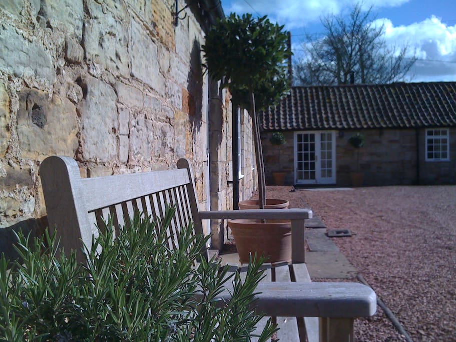 Kincaple Stables cottages from suntrap courtyard