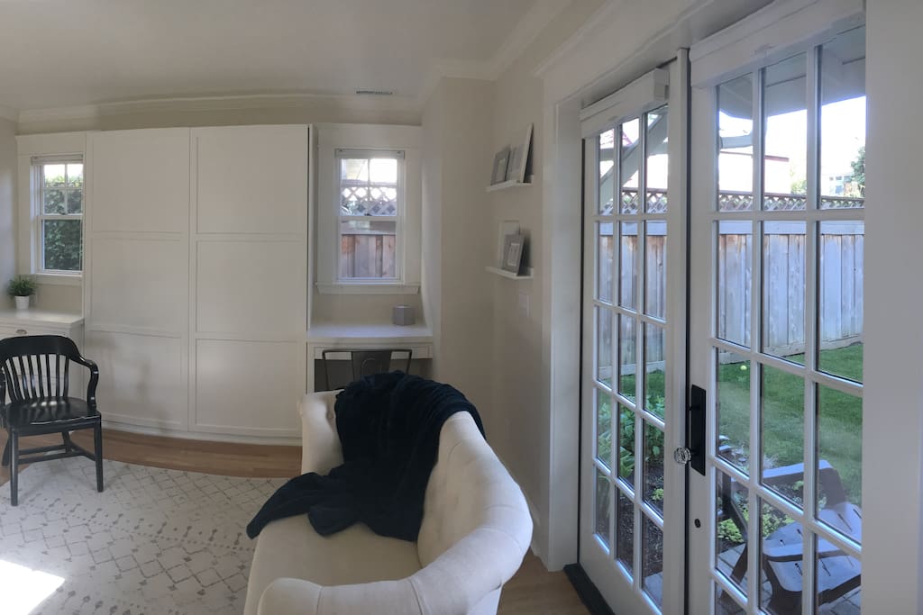 Studio apartment with Murphy Bed.