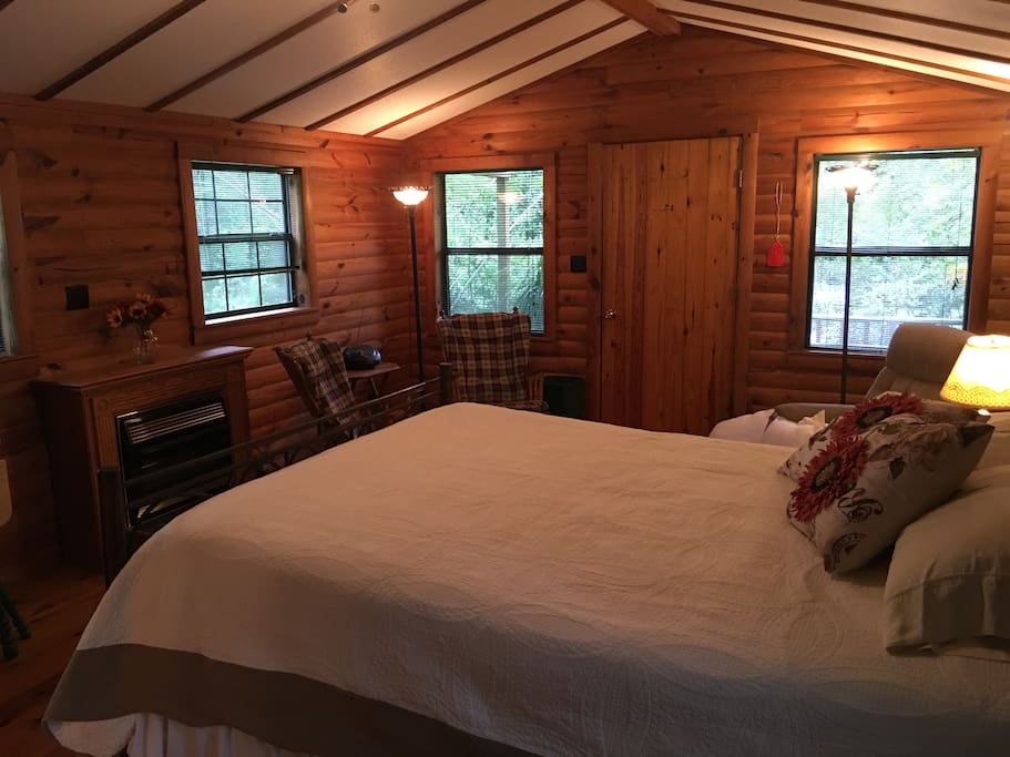View of Interior of Pine Cabin