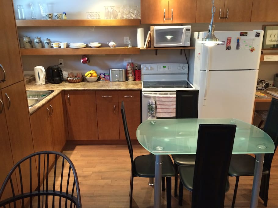 Lots of cupboard space and a good size eating area