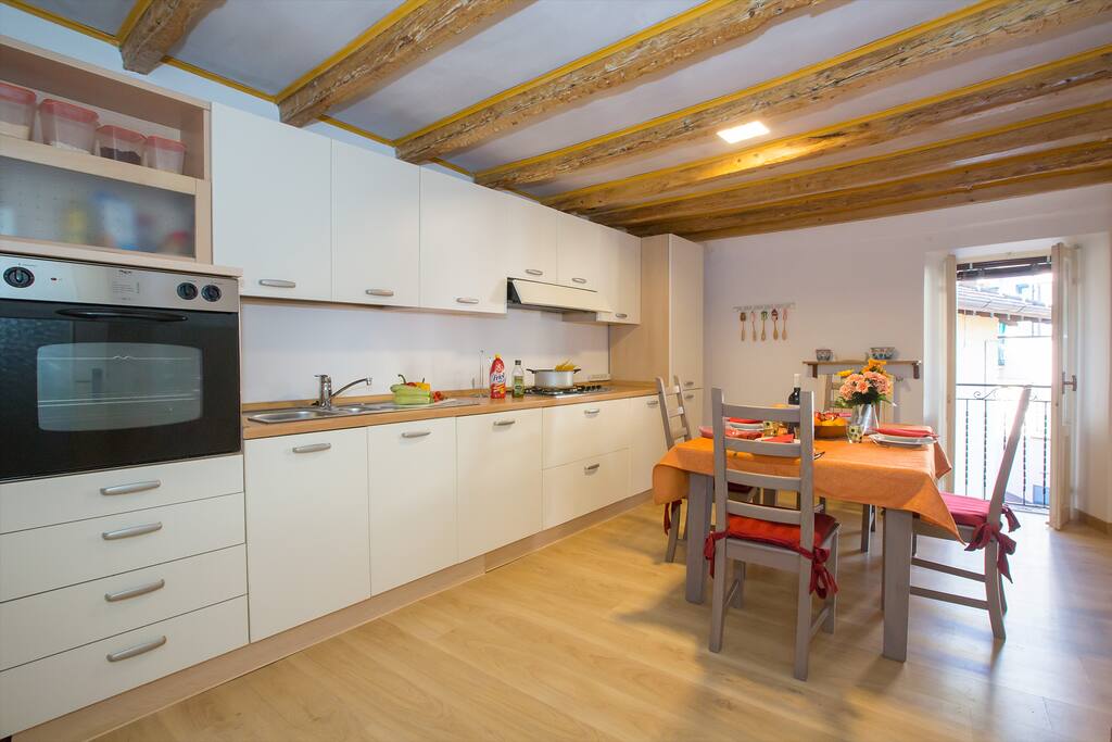 Kitchen with dining set