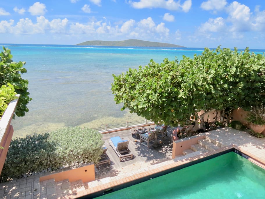 Balcony View of Buck Island/ Private Pool