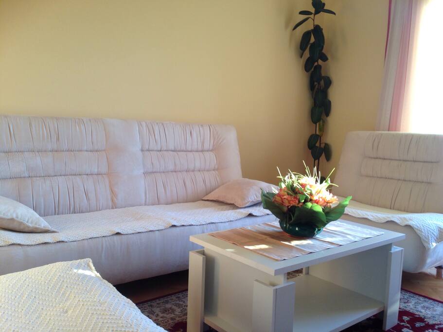 Specoius living room&dinning room with balcony