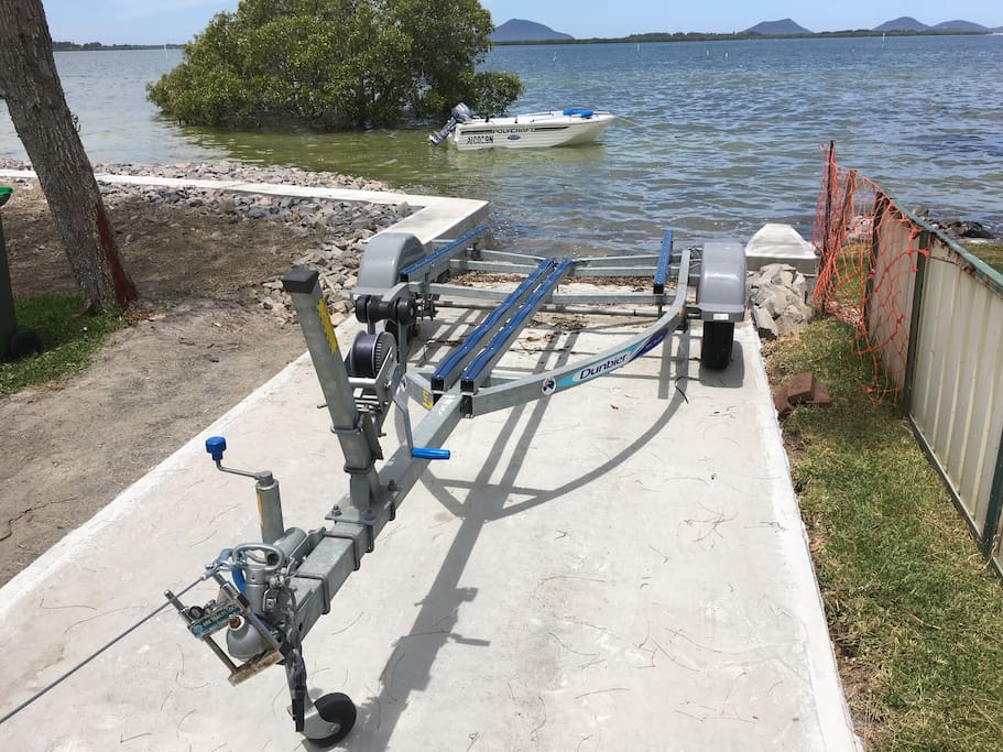 New boat ramp and sea wall. Launch your boat directly from the front yard