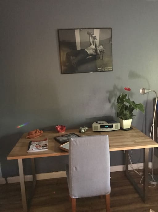 Private desk in the bedroom