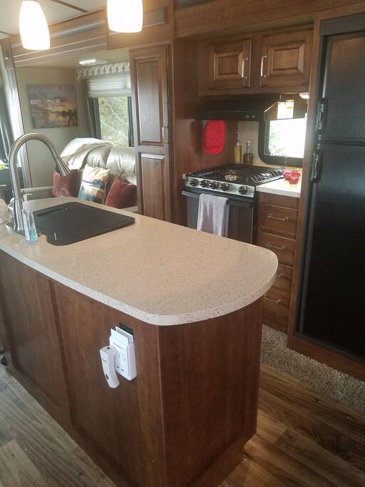 Center Island and Stove