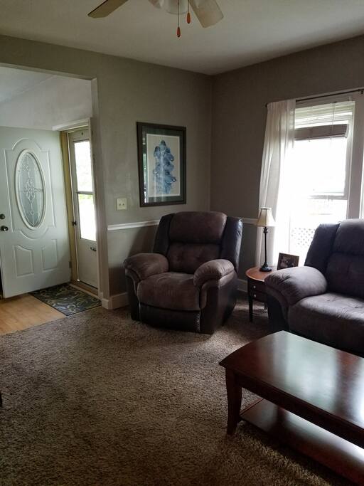 Living room and front door entrance