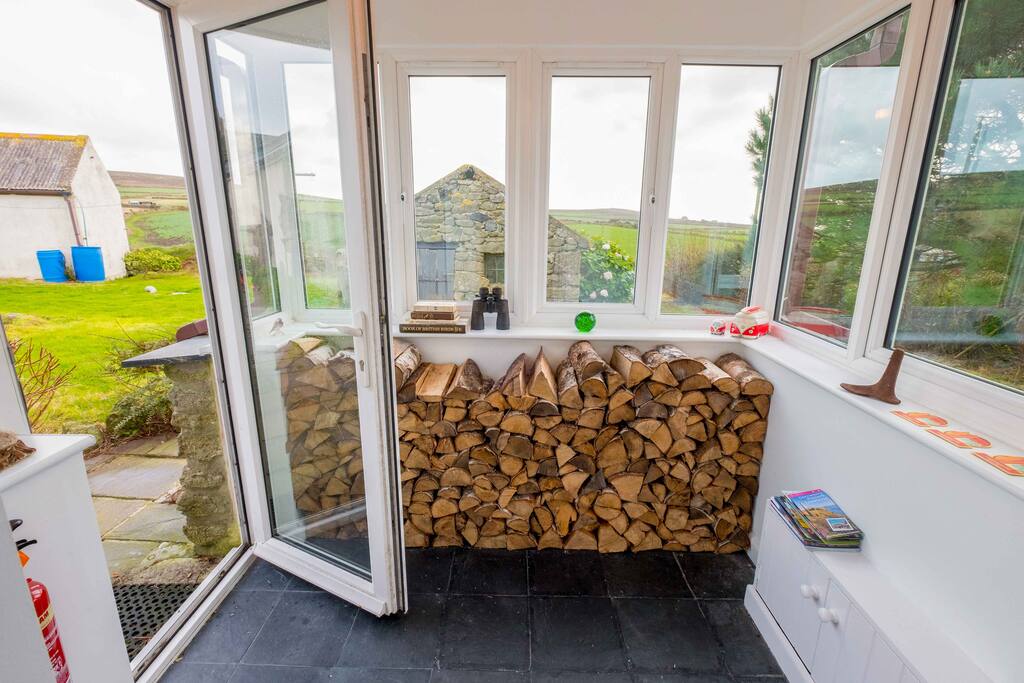 Porch entry with stunning views