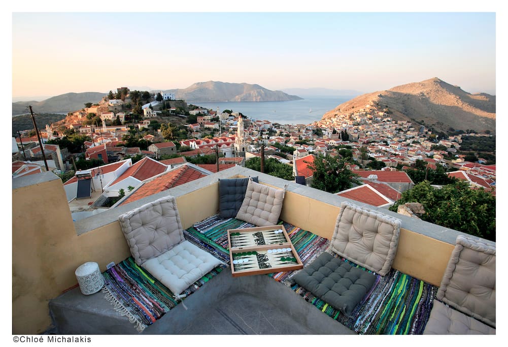 The terrace with its lounging place