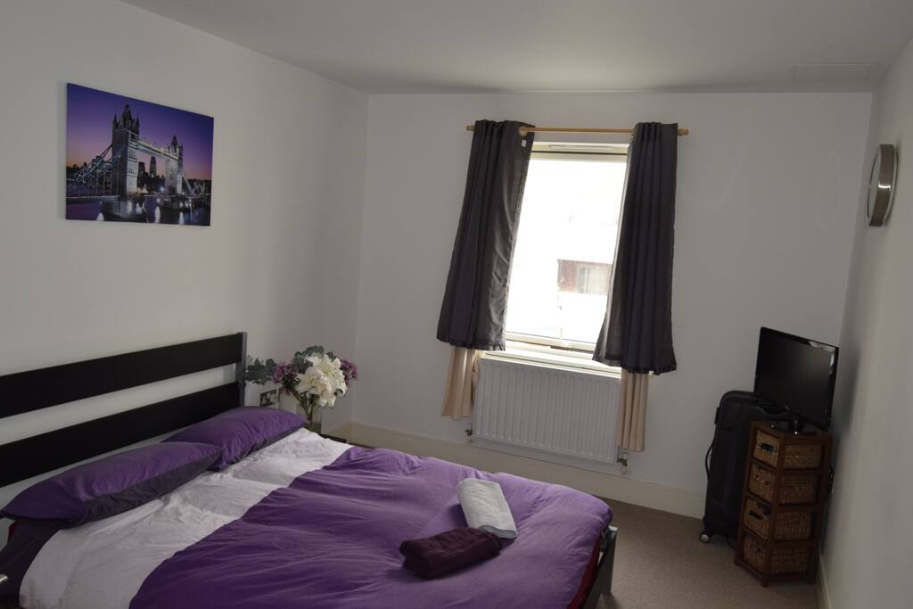 Bedroom with a double bed for up to 2 people. We have one inflatable bed available for up to 2 people
