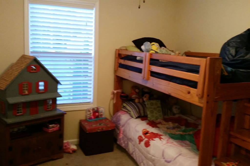 Children's room with bunk beds.
