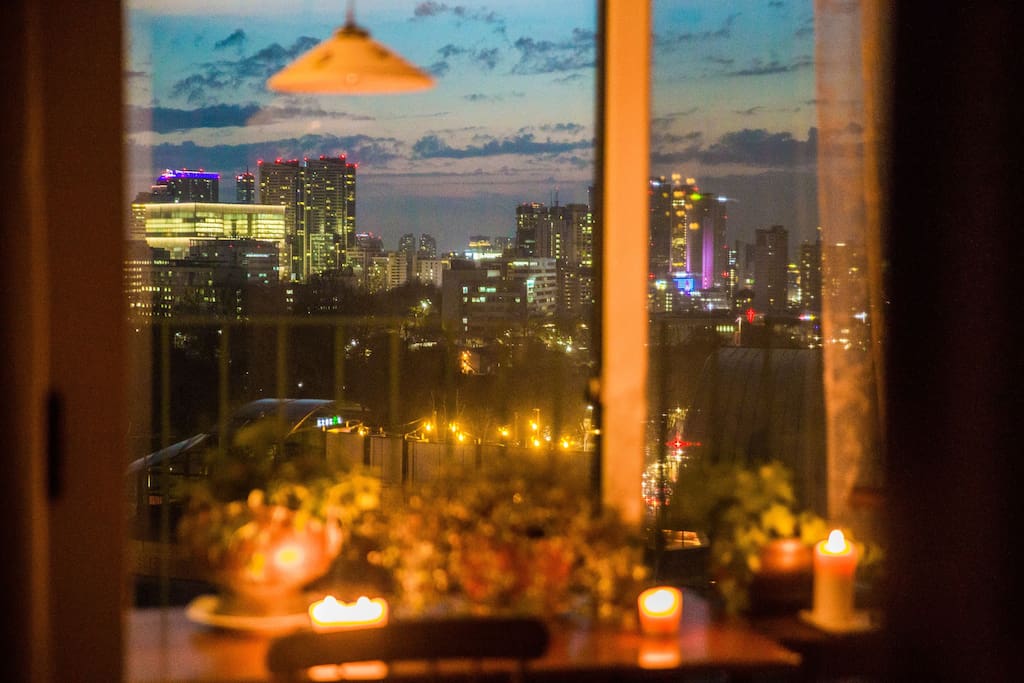 Night view in the room.
