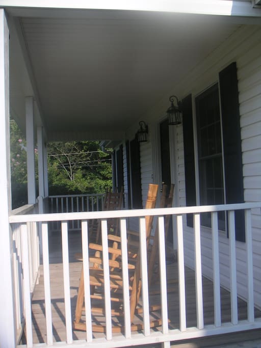 Enjoy a relaxing rocking chair front porch.