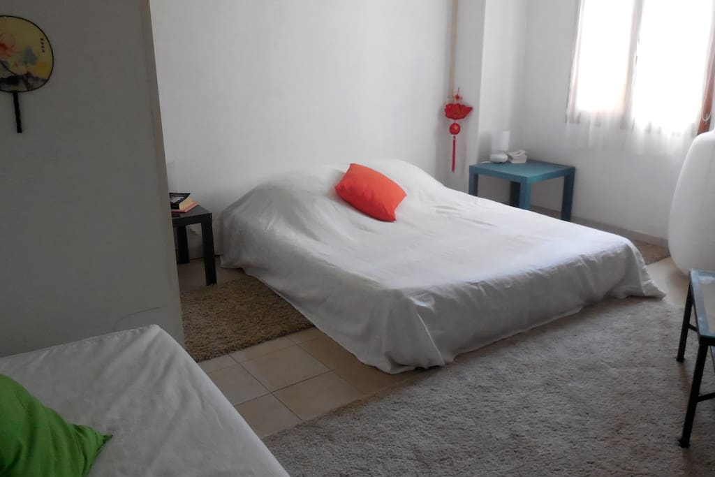 La chambre du bas avec 4 couchages possibles