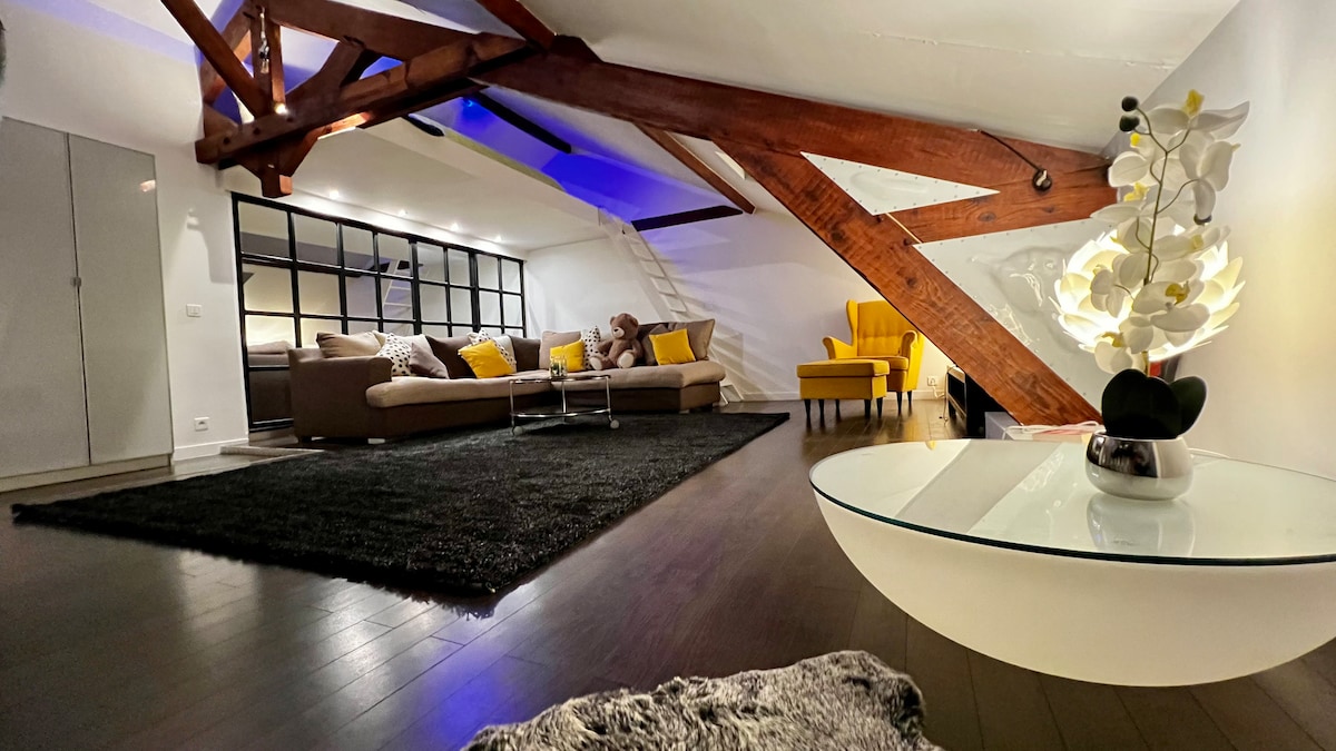 Top Airbnb: Cozy Loft-70 m2 Jacuzzi and Parking-For Lovers in Champigny Sur Marne