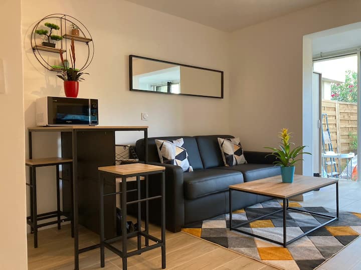 Studio Cosy Avec Clim, Jardin, Parking Et Piscine - French Riviera