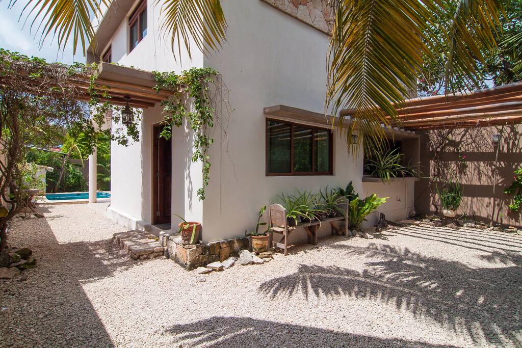 entrance to the house