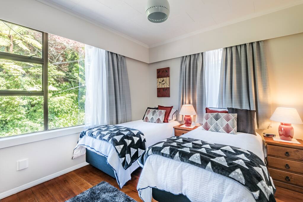 Master bedroom with Ensuite. Choose two singles as shown or a super king for this bedroom
