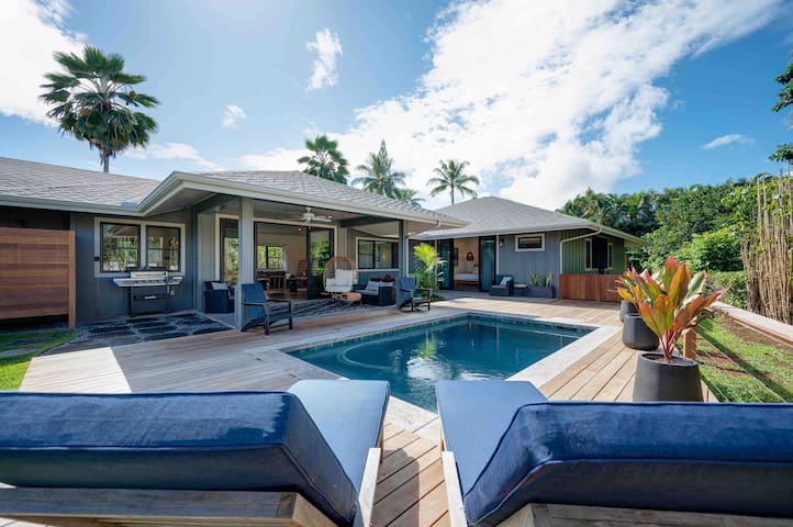 Casa Aloha Kauai-new tropical/modern home w/pool