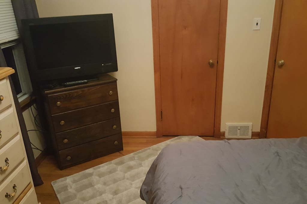 Flat screen TV with cable in your Private Bedroom.