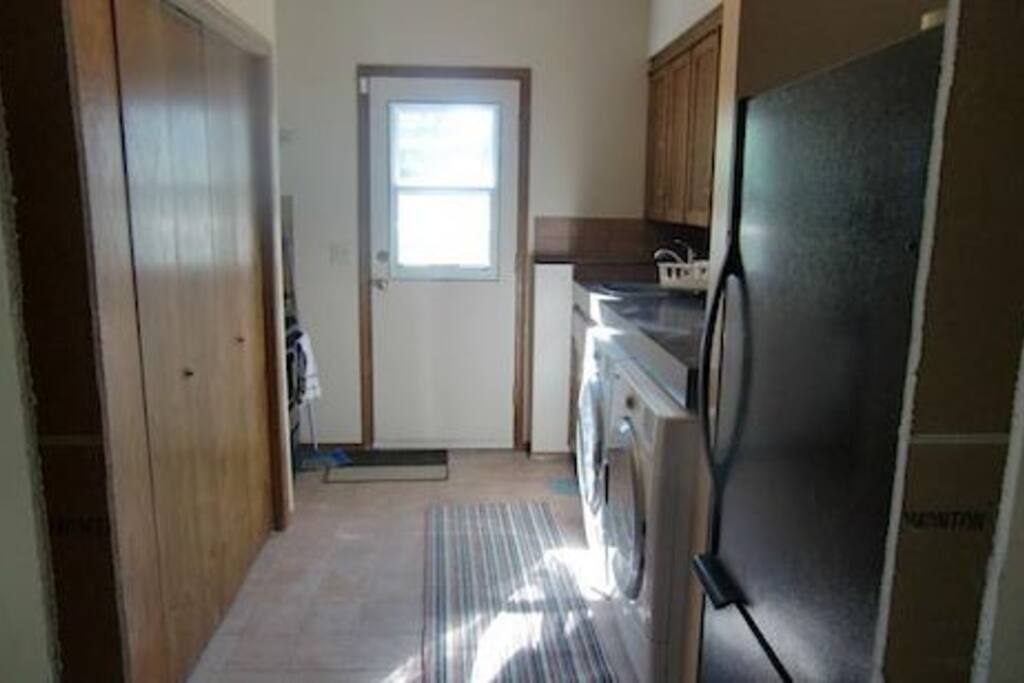 Main entry with combination lock. Very bright and airy suite. Also has patio doors and patio.