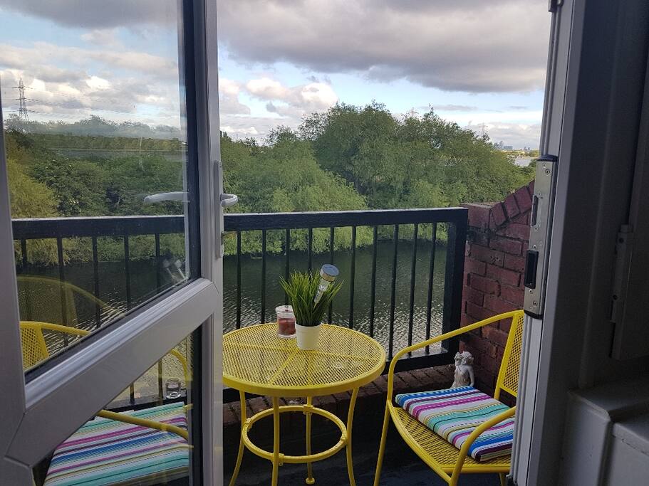 Balcony with beautiful river views