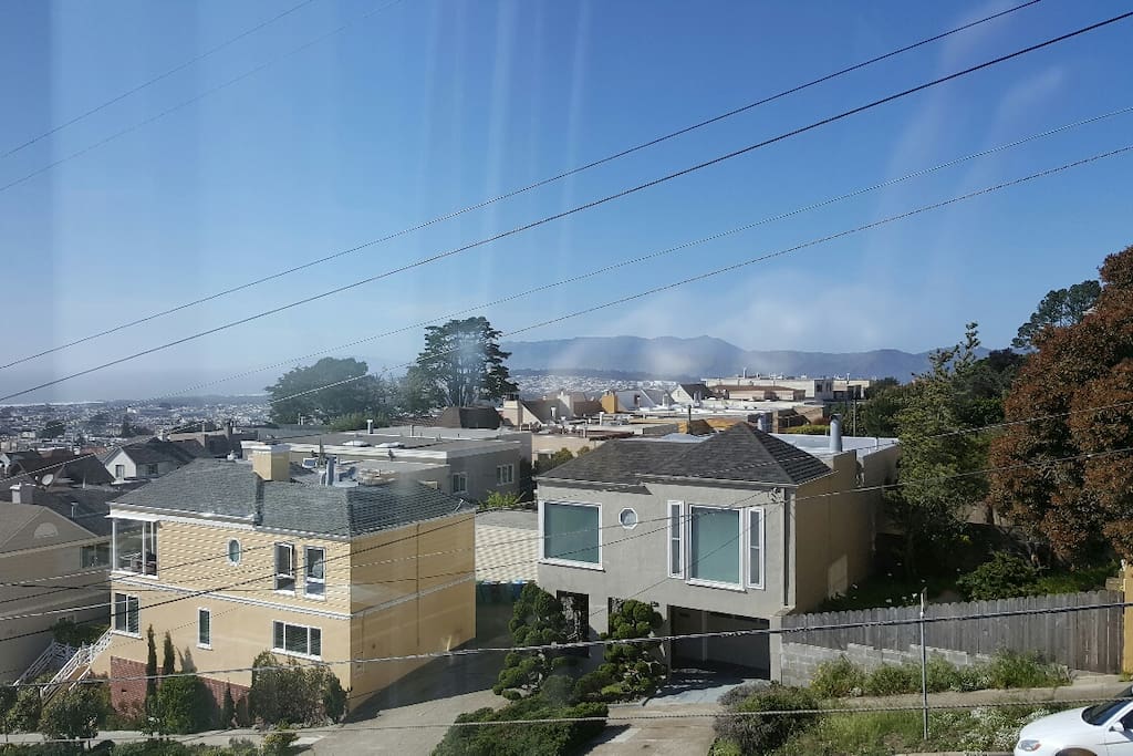 View from Living Room of the Marin Headlands to the North.
