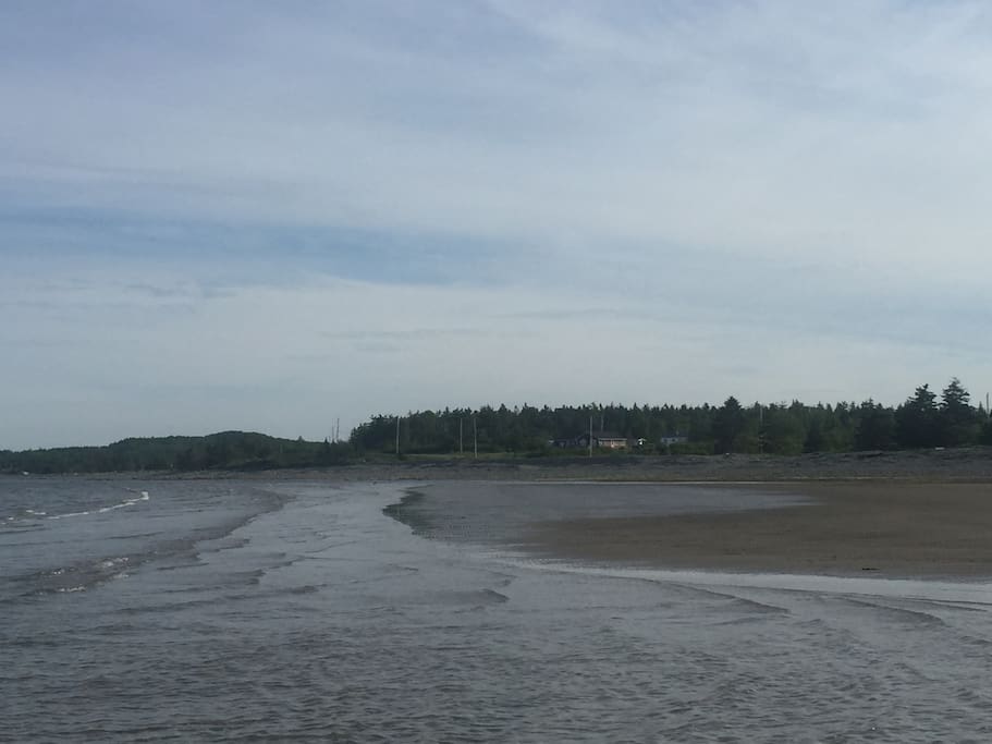 Our place as seen from the beach (low tide)