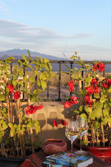 Curl up on the patio sectional on the roof deck with a glass of wine and a book and enjoy the views!