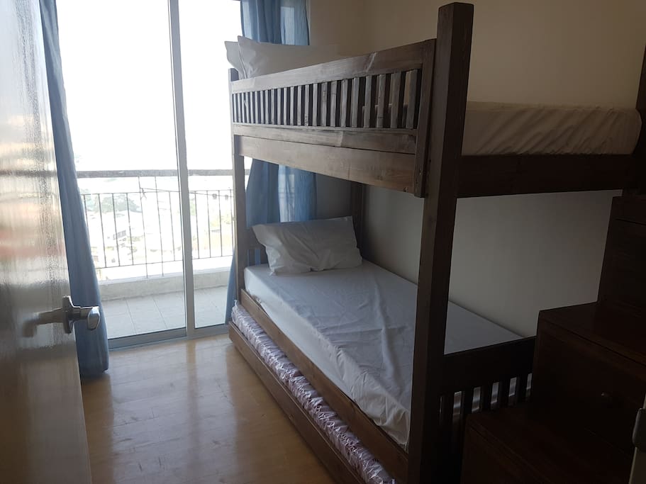 Bedroom 1 - bunk bed with pullout and balcony