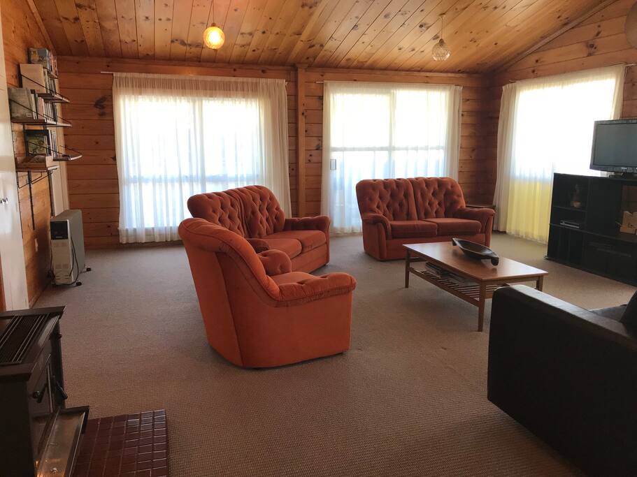 Wood fireplace in the family room