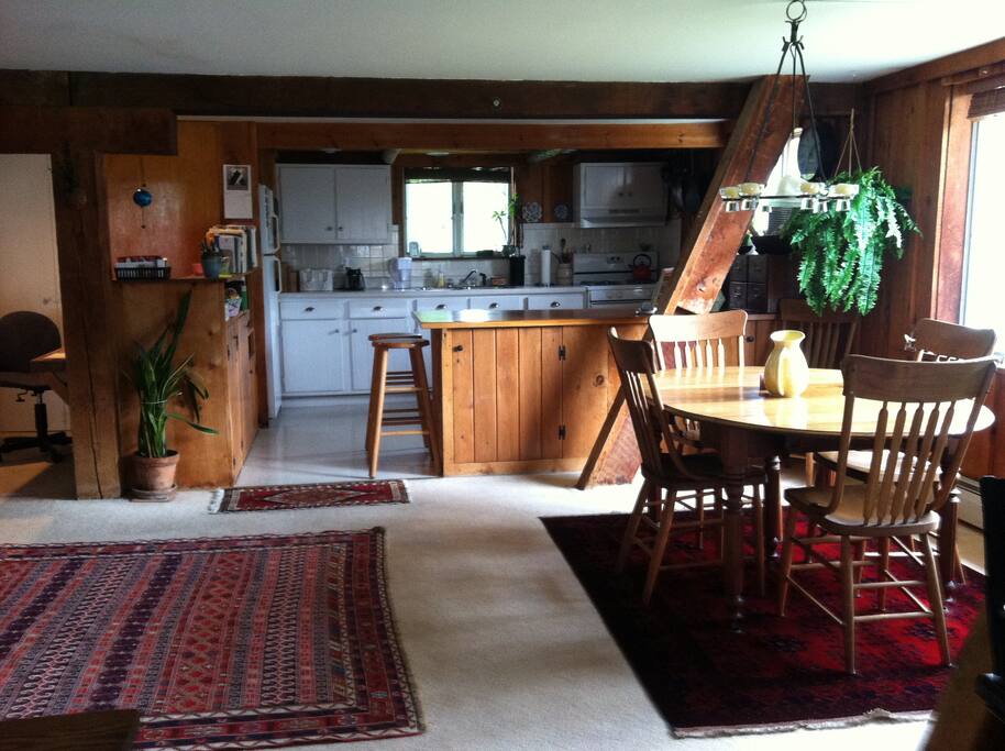 Dining area and kitchen