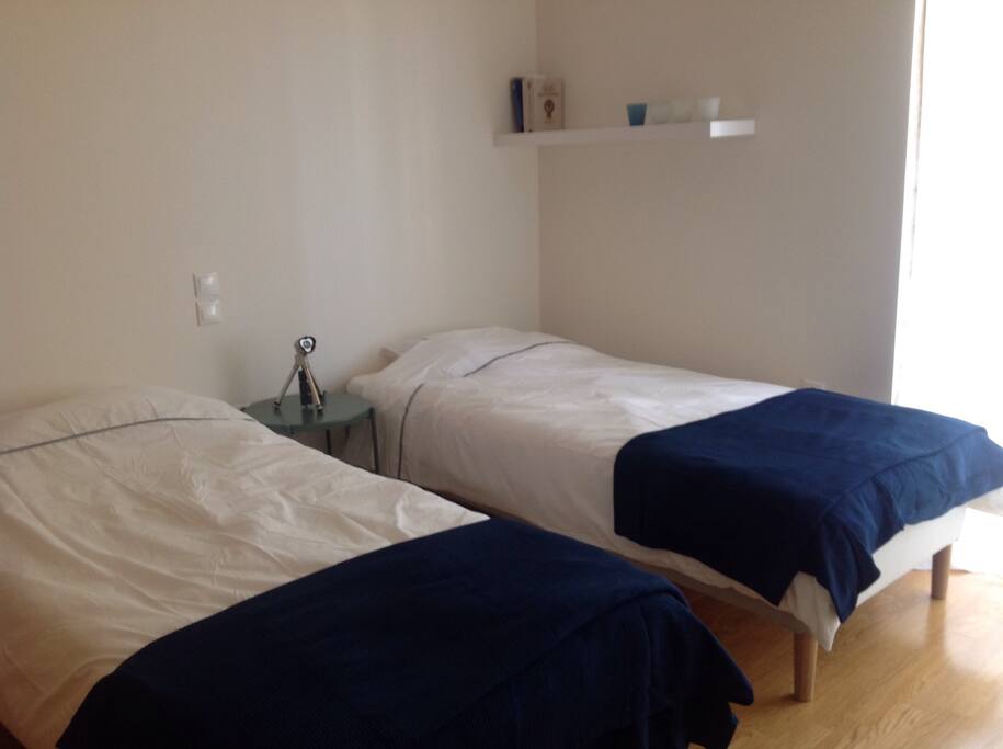 Bedroom for two Persons with high standards beds.
