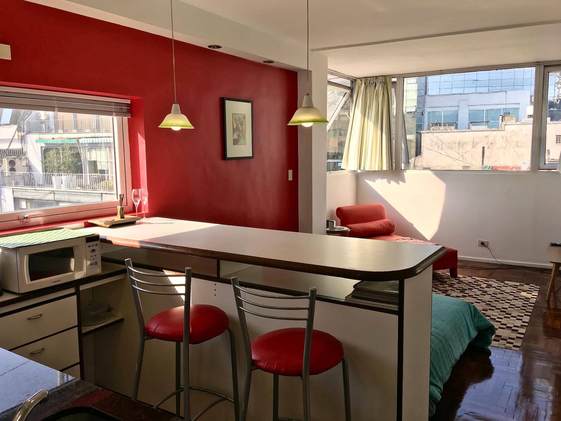 Studio apartment with open view on the 9th floor in Retiro