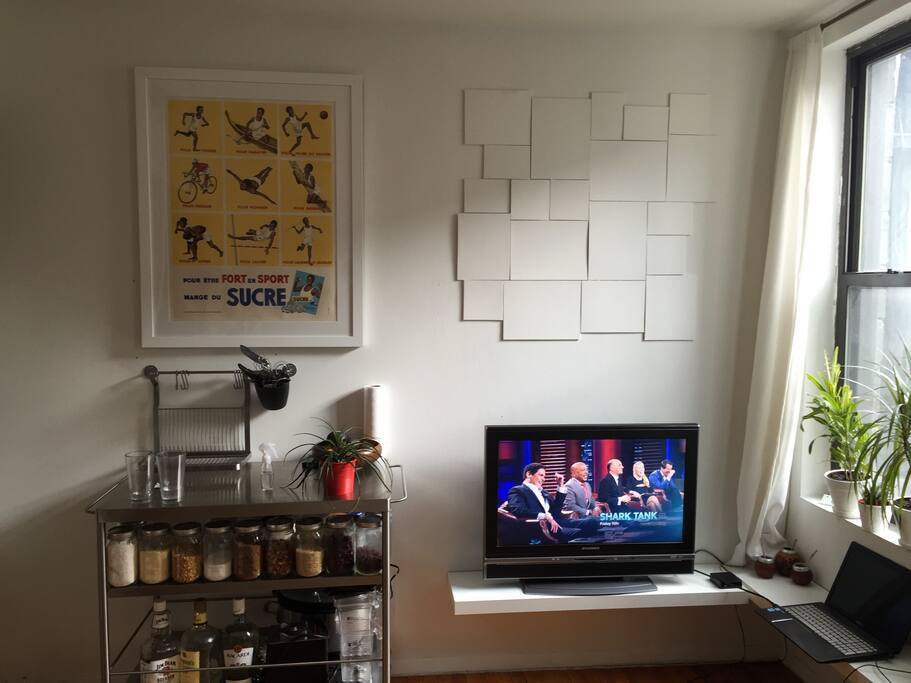 Modern Art, Sunlight, television, herbs and spices.