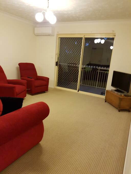 TV and air conditioning.