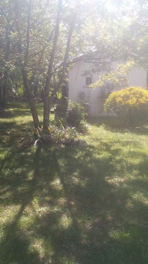 Maison de vacances dans grand jardin avec piscine