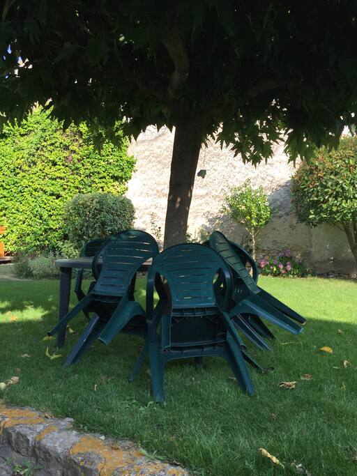 Garden shade under the tree