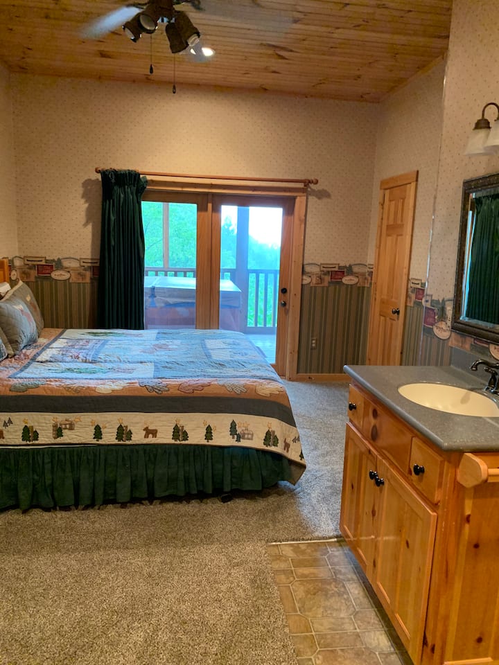 Bedroom 3 on lower level with king bed