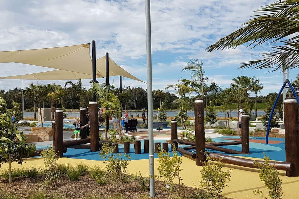 Brand new riverfront playground